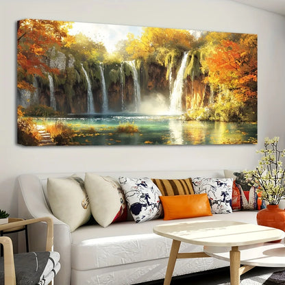 Fall waterfall painting