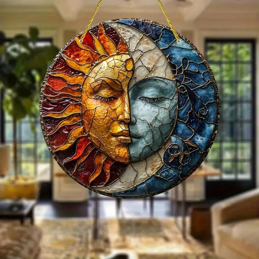 Sun and moon god acrylic sun catcher