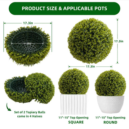 Topiary Balls Artificial Set of 2