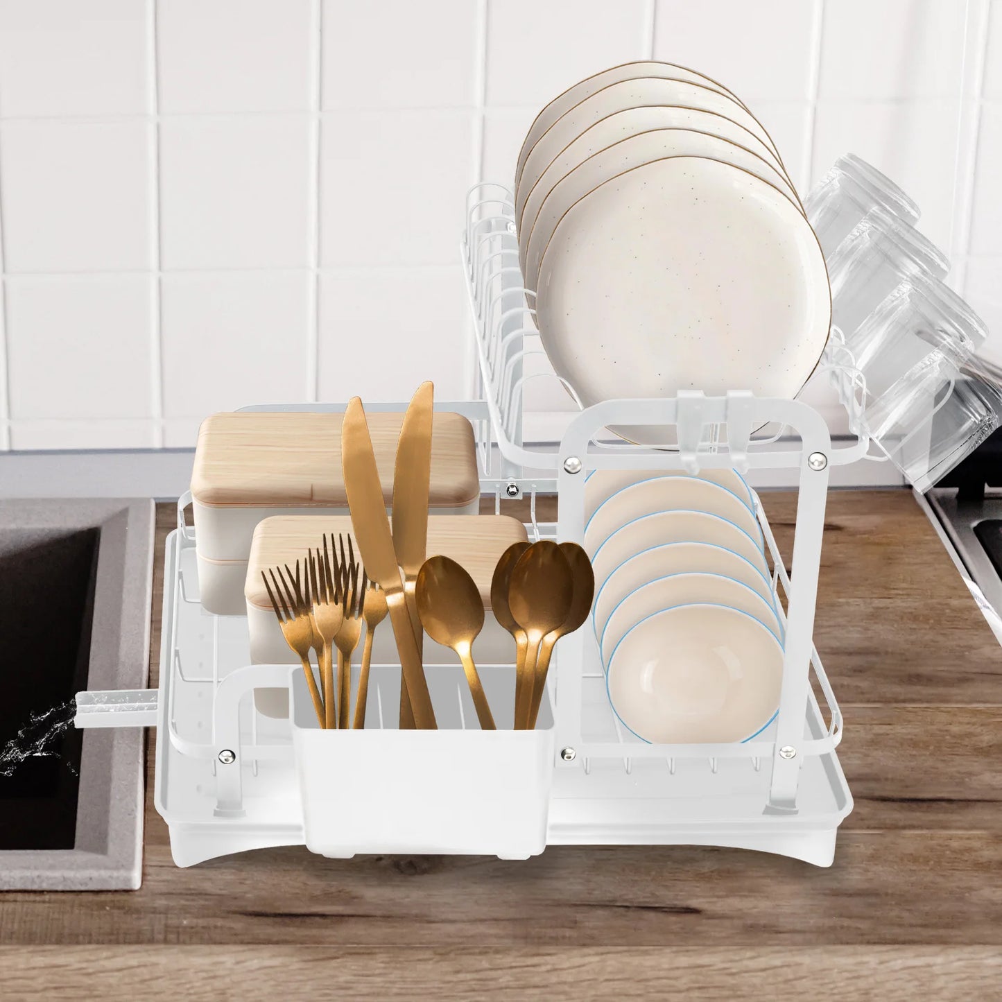 2-Tier Dish Drying Rack
