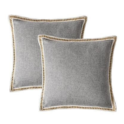 Linen Pillow Case Chenille Cushion Cover