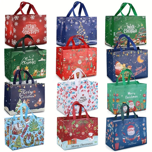 48PCS Christmas Tote Bags With Handles