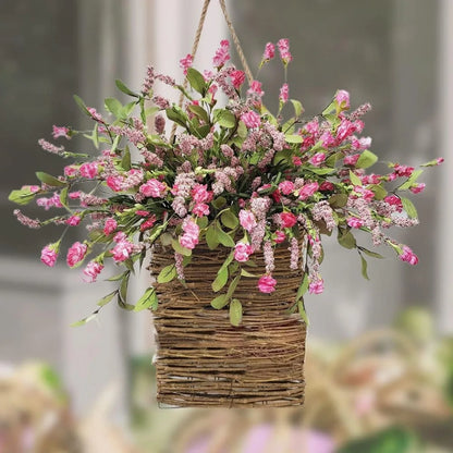 Wildflowers Door Hanging Basket Wreath