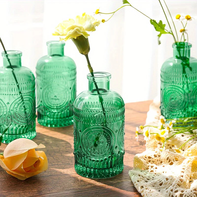 12 Pack Clear Vintage Glass Bud Vases