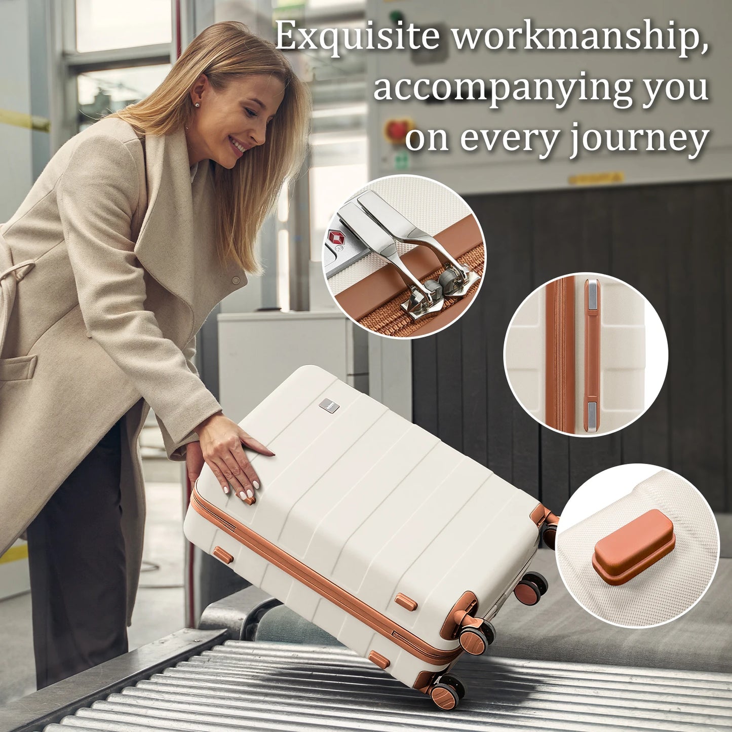 Travel Luggage Set, Hard Shell Lightweight Carry on