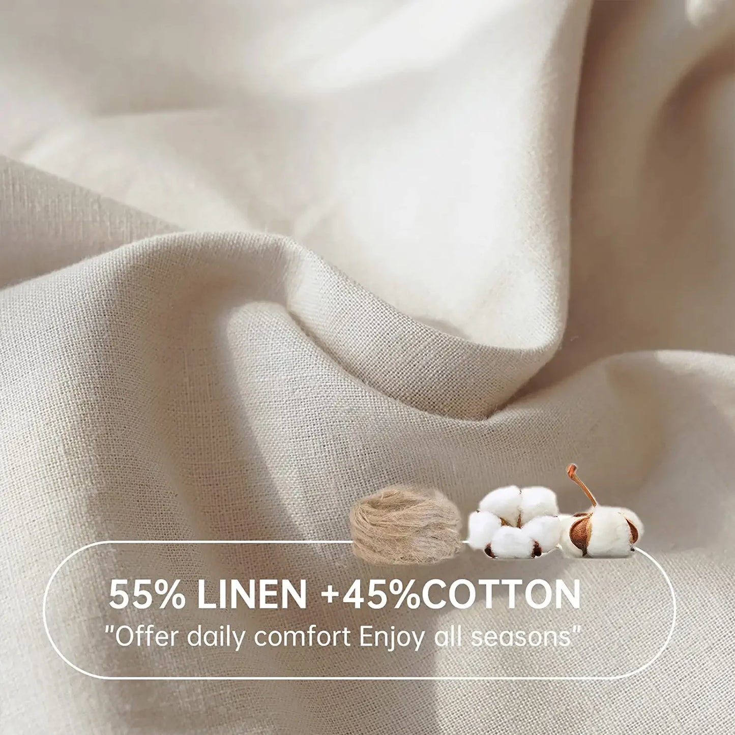 Linen Fitted Sheet (1 Piece) - 14" Pocket