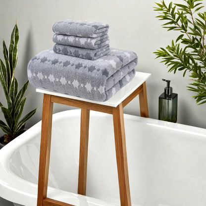 4/8Piece Cotton Bath Towels Popcorn Textured