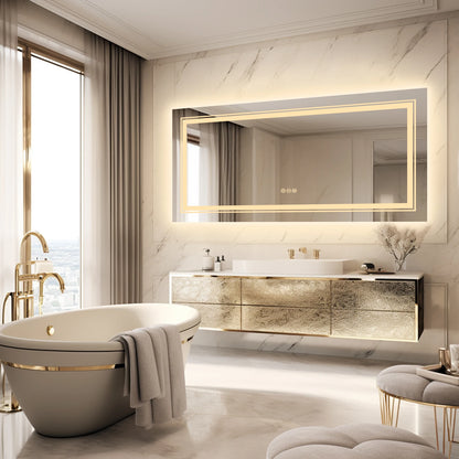 Extra Large Bathroom Mirror LED Dimmable Anti-Fog