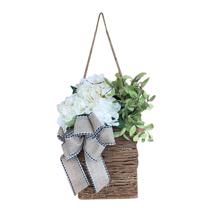 Hydrangea Flower Basket Door Hanging Wreath