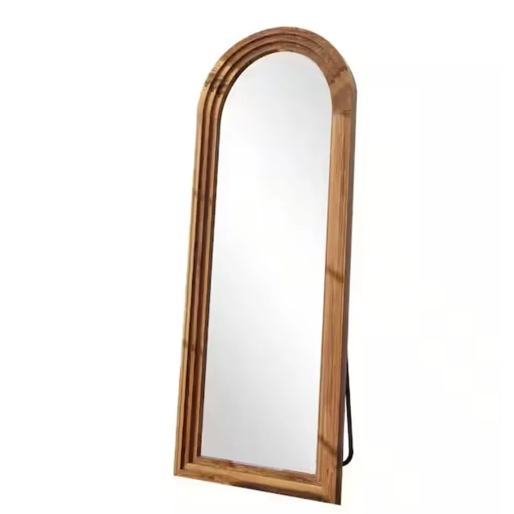 Arched Classic Wood Framed Full Length Floor Mirror