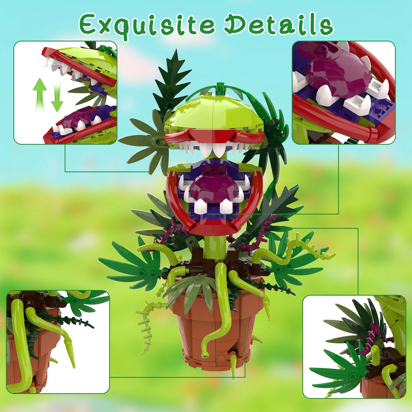 Little Shop of Horrors Audrey 2 Piranha Plant Building Blocks