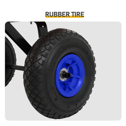 Heavy Duty Steel Wooden Side Cargo Wagon