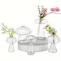 Set of 5 Mushroom Glass Vases