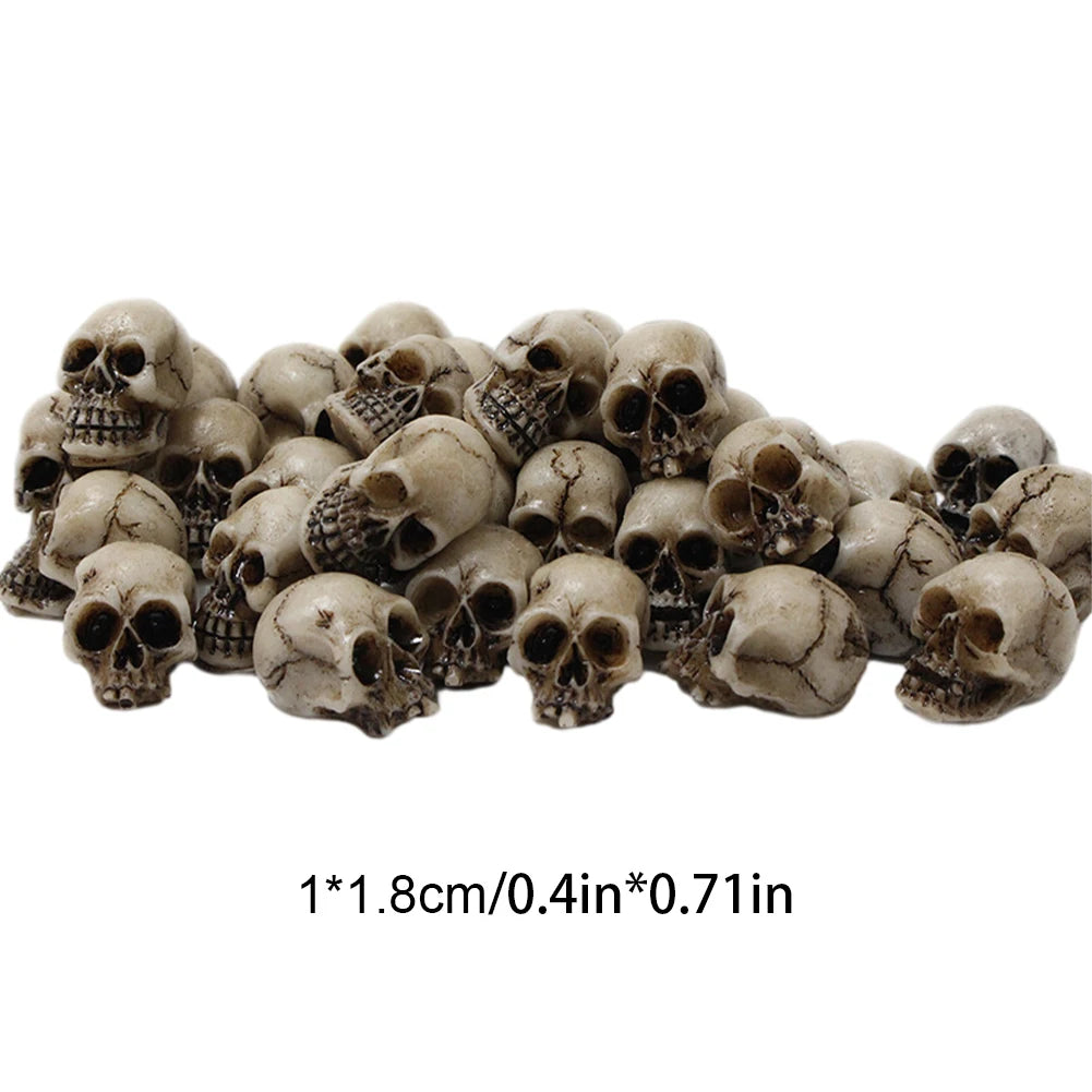 20Pcs Halloween Miniature Skulls Heads Ornament