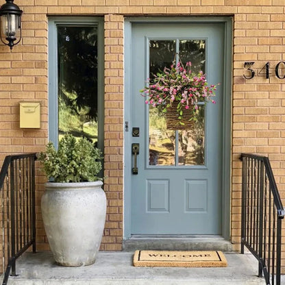 Wildflowers Door Hanging Basket Wreath