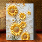 3D relief sunflower canvas art with wood frame