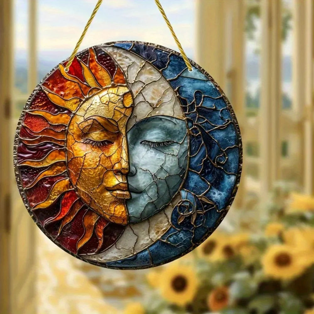 Sun and moon god acrylic sun catcher