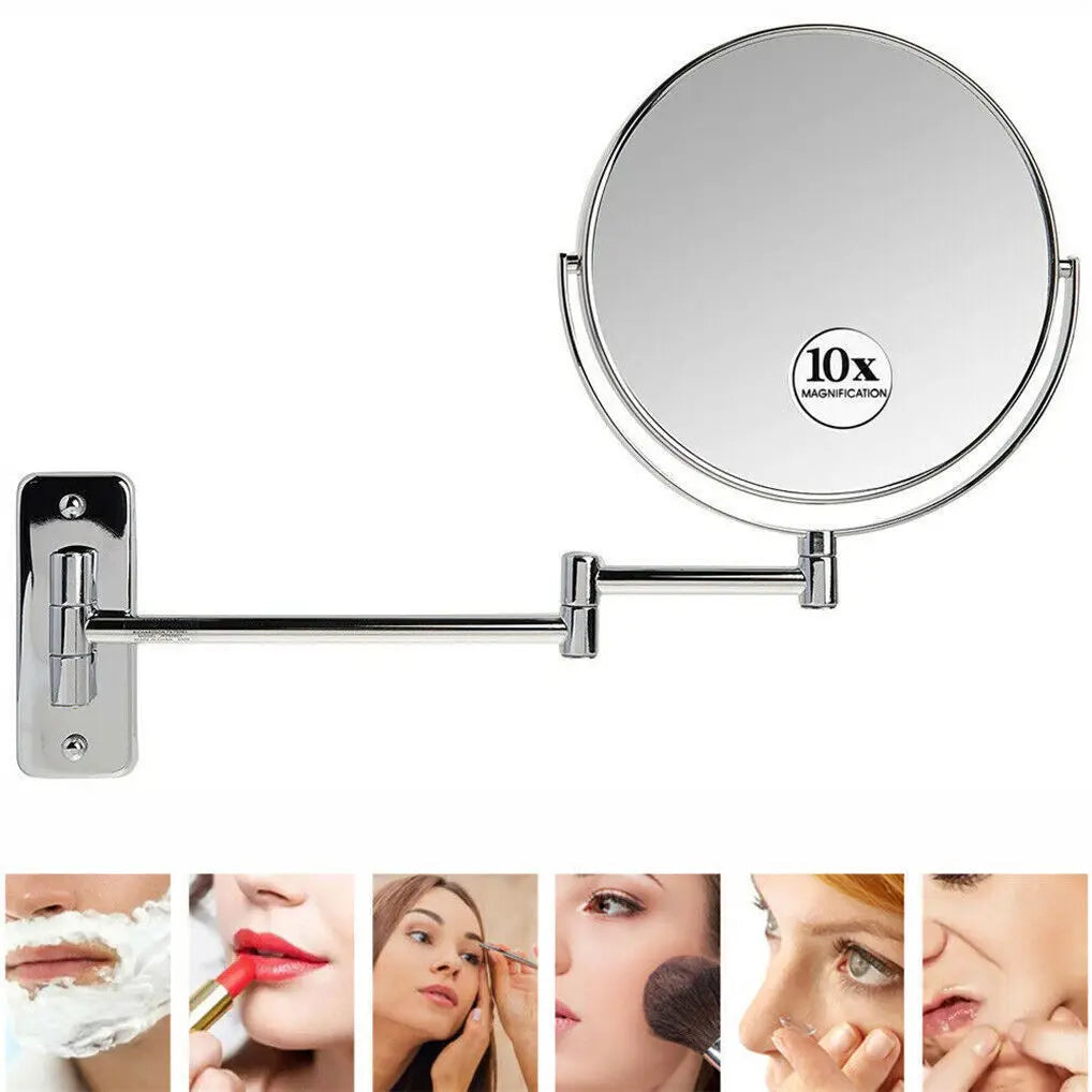 10X Magnifying 360 Swivel Makeup Mirror 8"