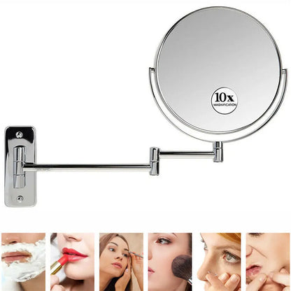 10X Magnifying 360 Swivel Makeup Mirror 8"