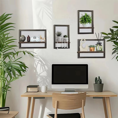 4pcs floating shelves, 15.78/8.18in long
