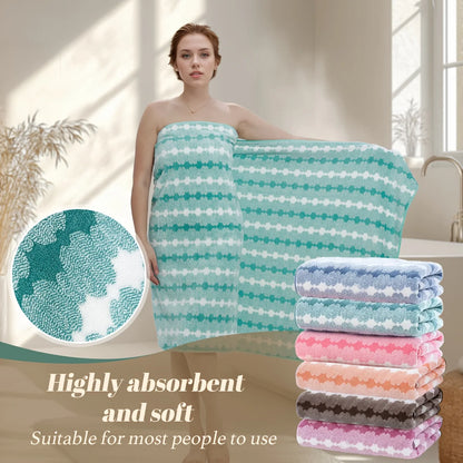 4/8Piece Cotton Bath Towels Popcorn Textured