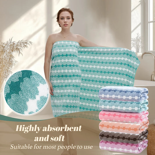 4/8Piece Cotton Bath Towels Popcorn Textured