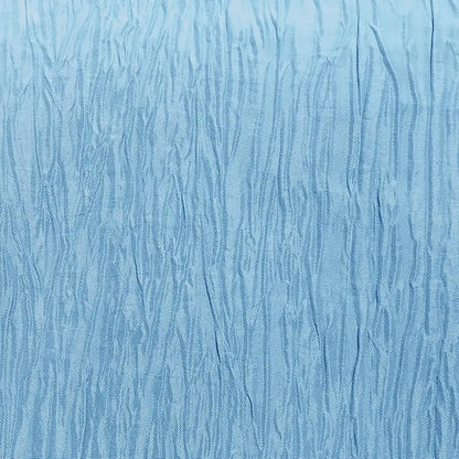 Crinkle Taffeta - Delano 120-Inch Round Tablecloth Ice Blue